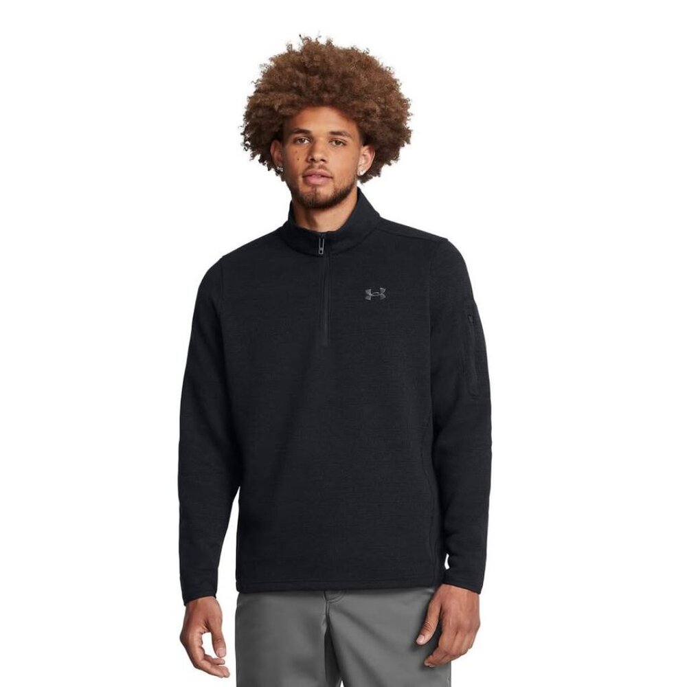 Under Armour Men's Black Quarter-Zip Pullover Sweatshirt
